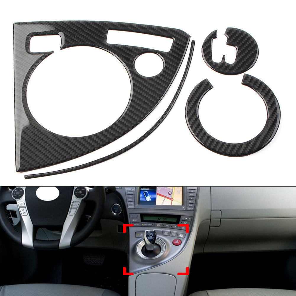 4 Pcs LHD Central Console Gear Shift Panel Trim for Toyota Prius 2012-2015