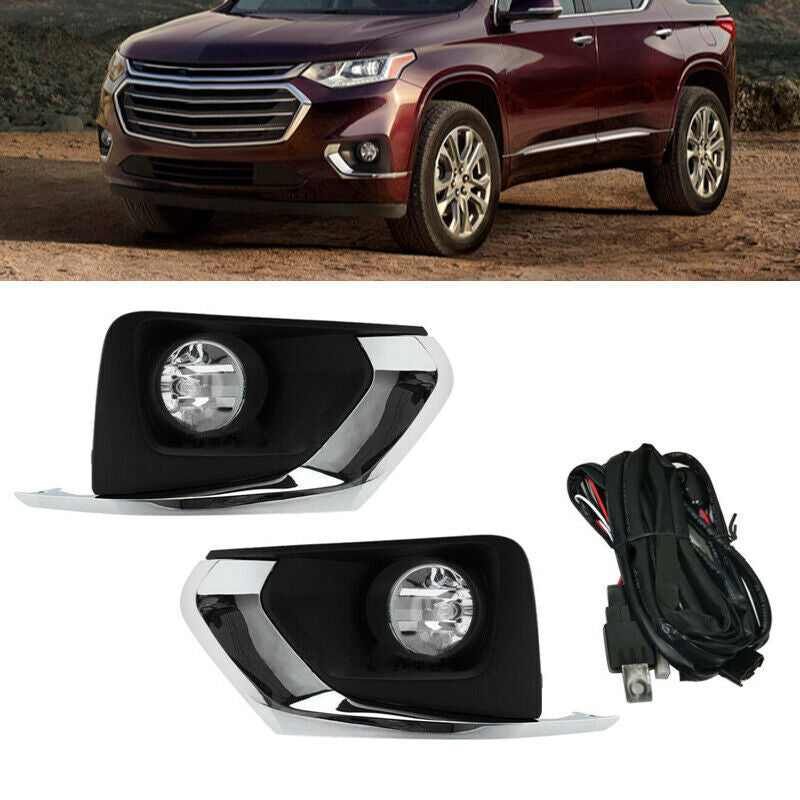 Applicable to for Chevrolet Traverse 2018, 2019, and 2020 models: Left driving light + Right fog light