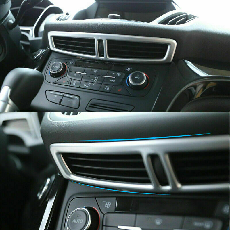 for Ford Kuga Escape 2013-2019 Matte Silver Central Console Air Vent Outlet trim