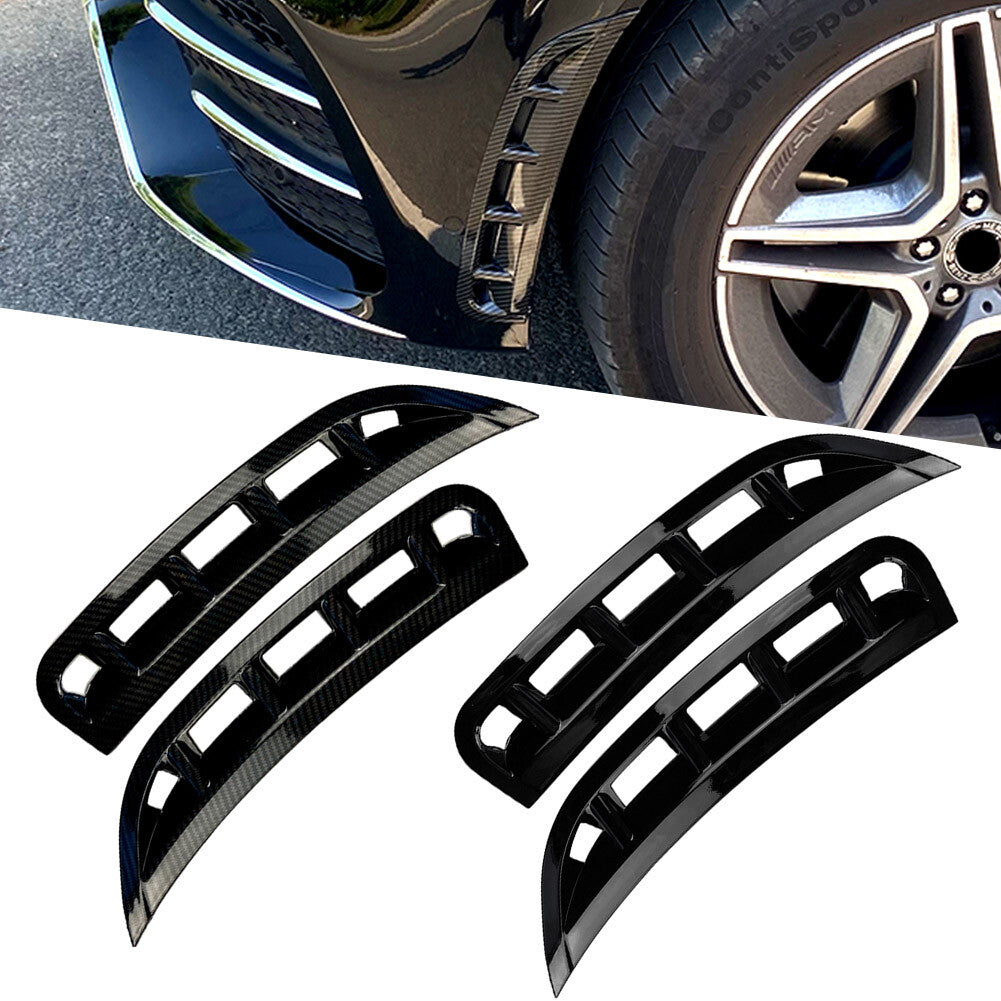 for Benz GLE350 GLE450 2020 Black 2x Front wheel Bumper Vent Hood Fender