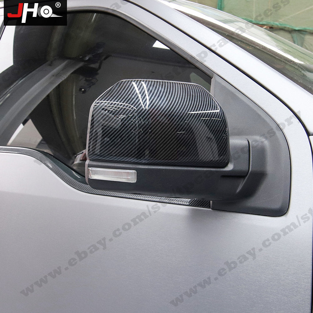 Carbon Fiber Rear View Side Mirror Cover Trim Protect for Ford F150 2015-2020