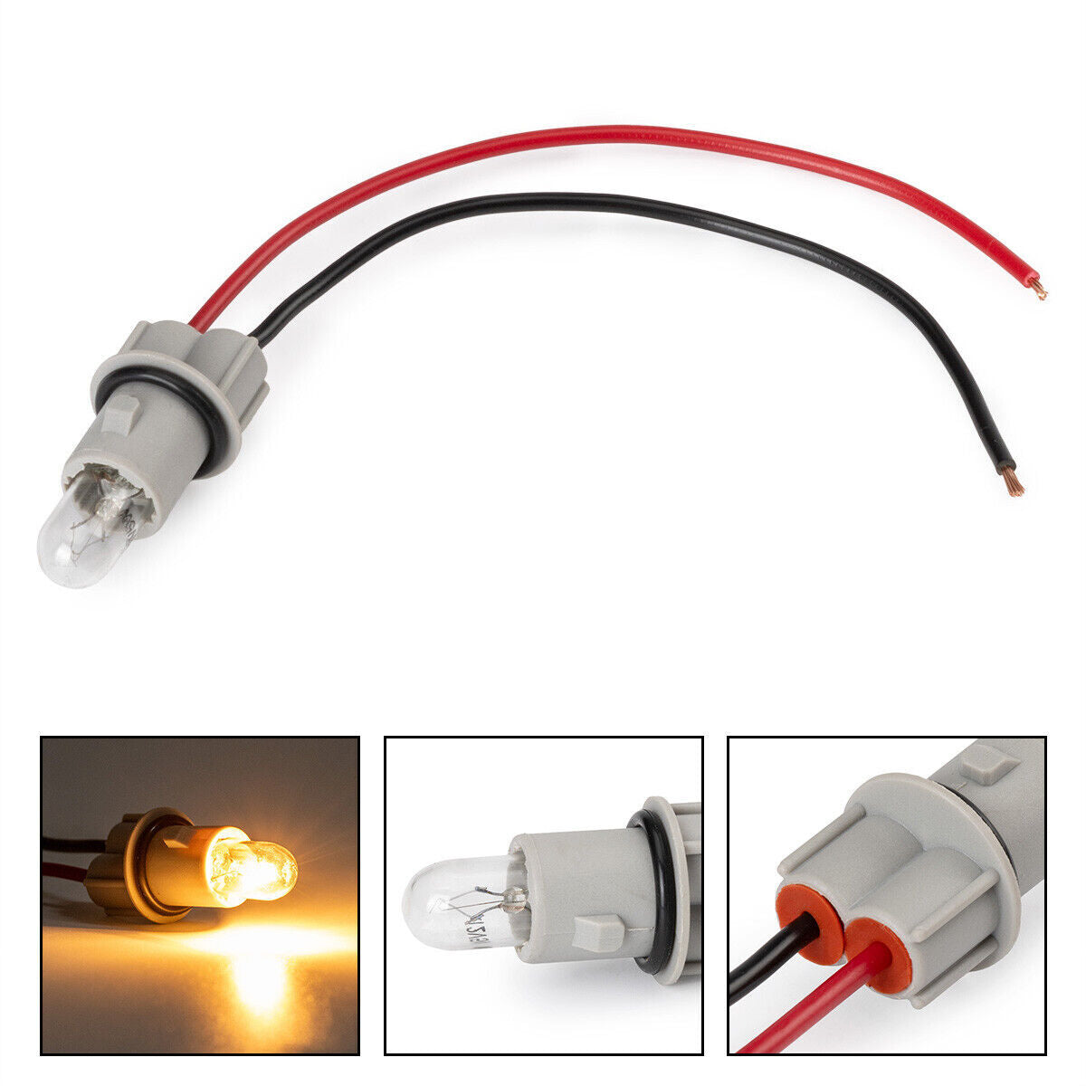 2pc Side Marker Lamp Bulb Socket Wire Harness For 98-09 for Benz CLK-Class W208/W209