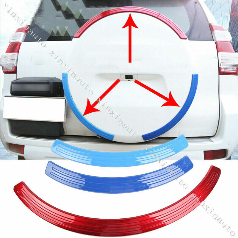 for Toyota Prado FJ150 2010-21 ABS 3-Color Trunk Spare Tire Cover Strip Trim Set