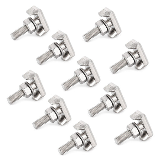 10pcs Stainless Steel T Bolt Auto Battery Cable Terminal Connectors New