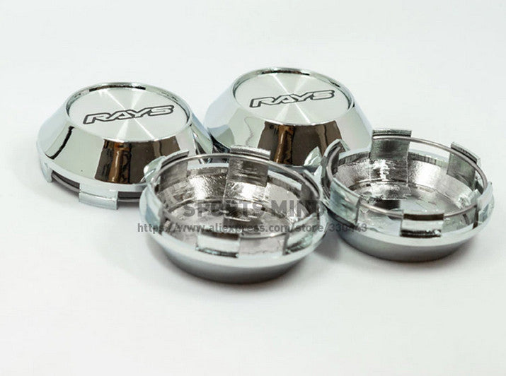 4x68mm Light Silver Chrome Decal Badge Wheel Center Hub Cover Rim Cover TE37
