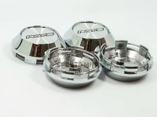 4x68mm Light Silver Chrome Decal Badge Wheel Center Hub Cover Rim Cover TE37