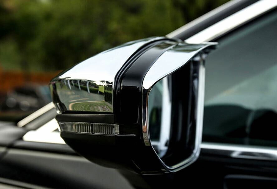 for Audi A6 2019-2024 ABS Chrome Rear Side View Mirror Sun Rain Guard Frame Trim