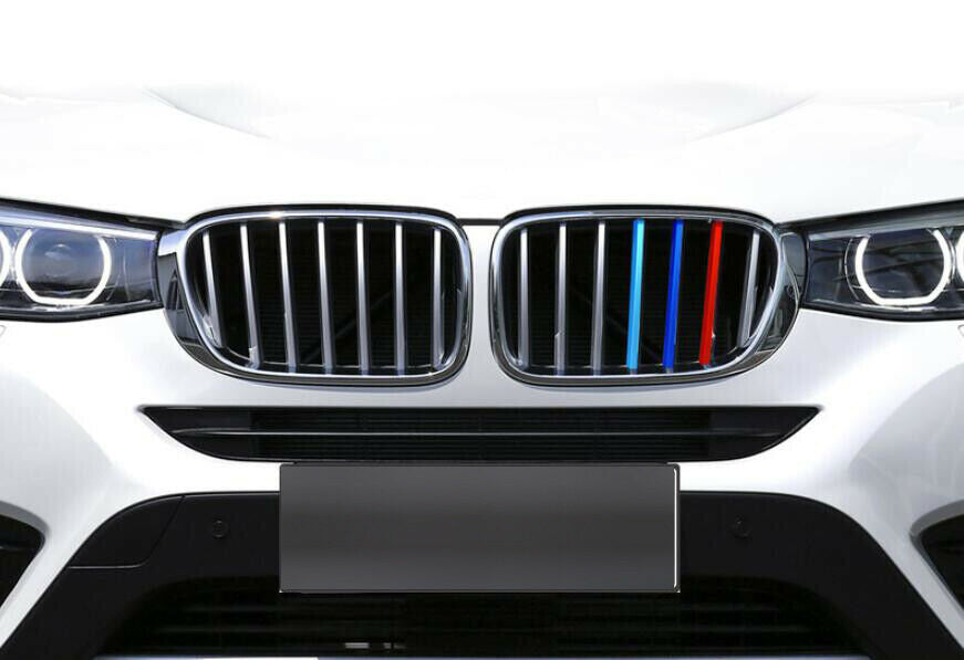 for BMW X3 X4 2011-2017 3-Color Front Center Mesh Grille Grill Strip Cover Trim