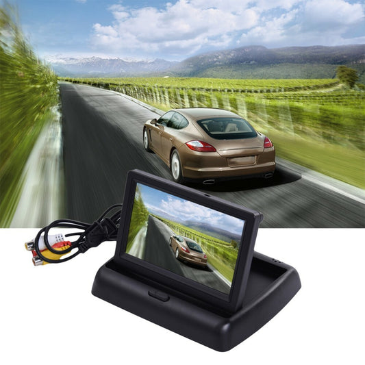 Car Rearview Parking Monitor Auto 4.3 Foldable LCD Color Display Screen Reverse