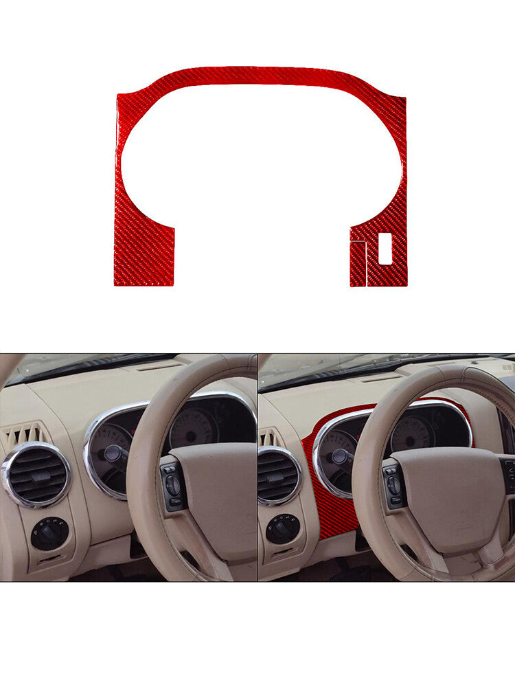 Red Carbon Fiber Interior Full Set Cover Trim Kit for Ford Explorer 2008-2010