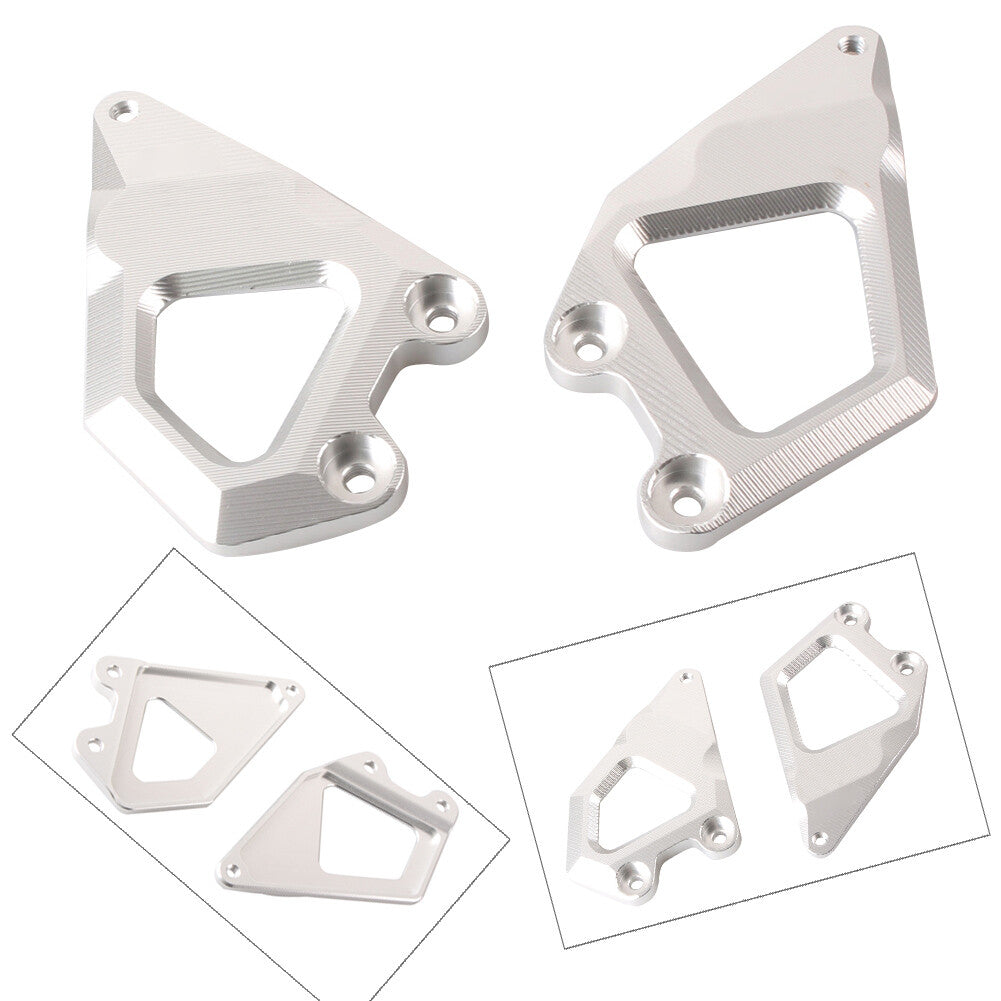 Footrest Protector Foot Pegs Heel Guard Plates fit for BMW 2013 2014 R1200GS Silver