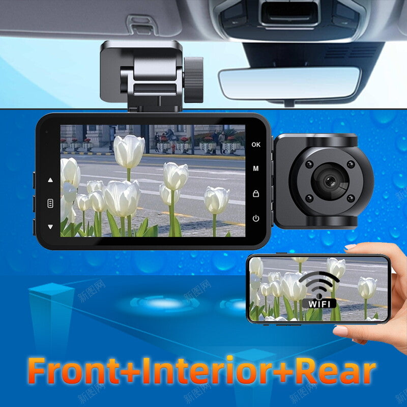 3in 1080P DVR Car Dash Cam Camera Video Recorder WIFI Loop Recording G-Sensor