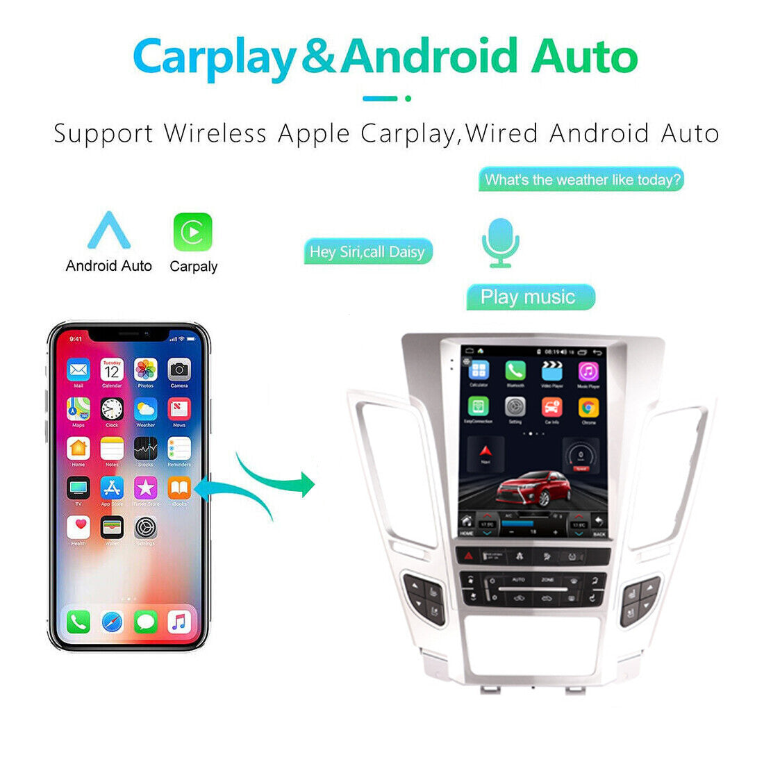 CarPlay Car Radio Multimedia Player for Cadillac CTS 07-12 Android 11 GPS Stereo