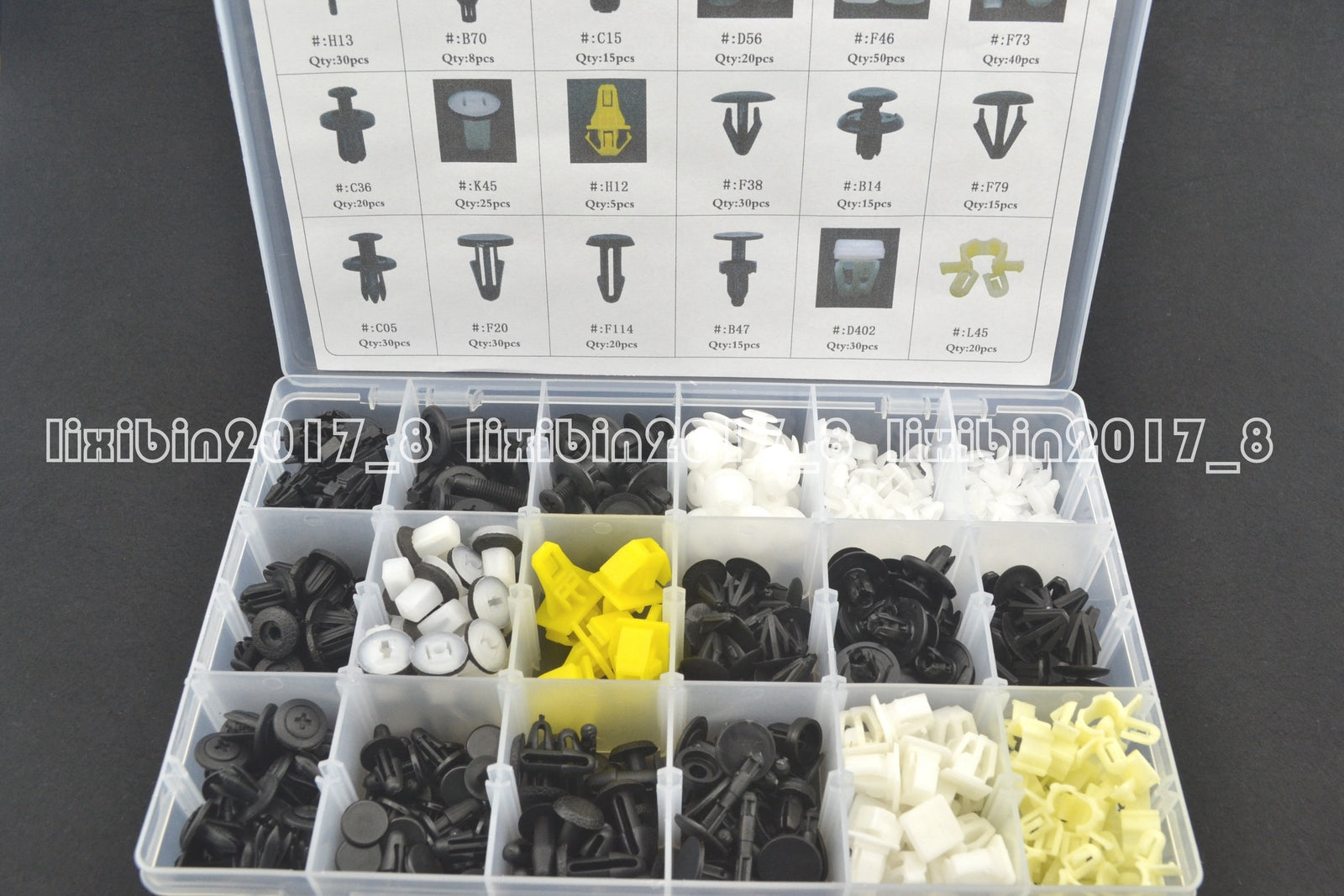 418 Pcs Car Clip Trim Panel Bumper Fender Fastener Retainer Assortment for Honda