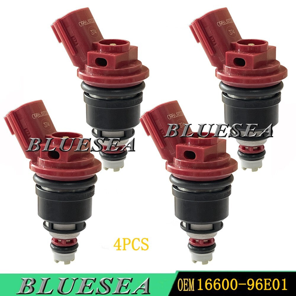 4PCS 16600-96E01 Fuel Injectors For 1991-1999 for Nissan for Infiniti 2.0L, 2.4L I4