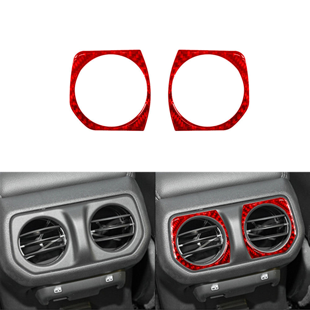 Red Carbon Fiber Rear Vent Frame Cover for Jeep for Wrangler JL 2018+ Gladiator 20+