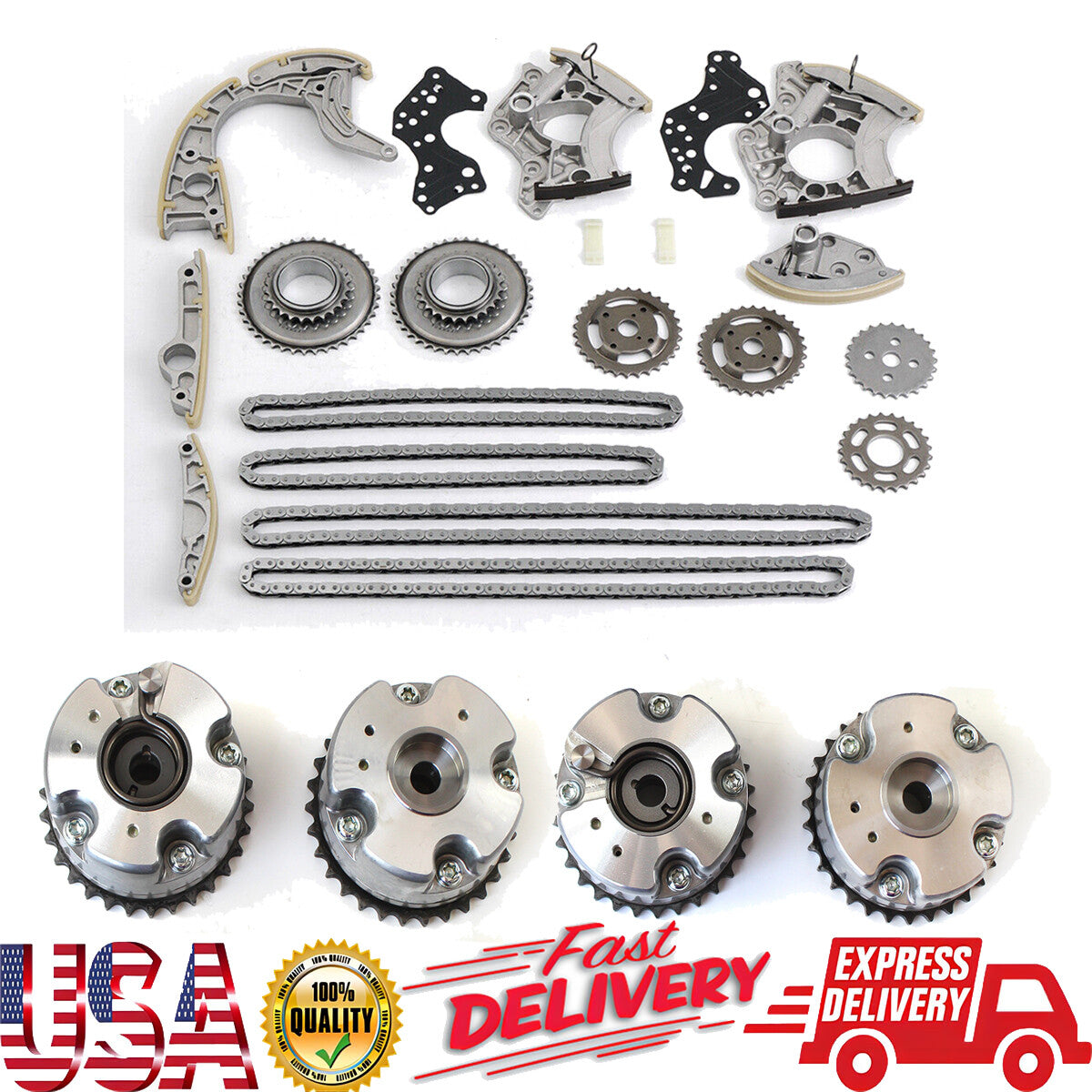 Timing Chain Tensioner Kit Camshaft Adjuster 06E109083L 06E109084K for VW for Audi