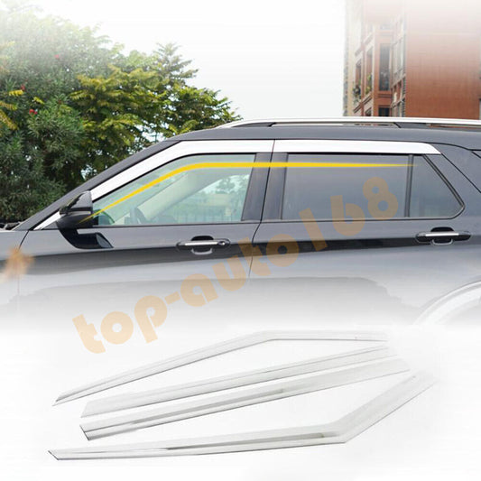 for Ford Explorer 2020-2024 silver Window Visor Vent Shades Sun Rain Guard trim