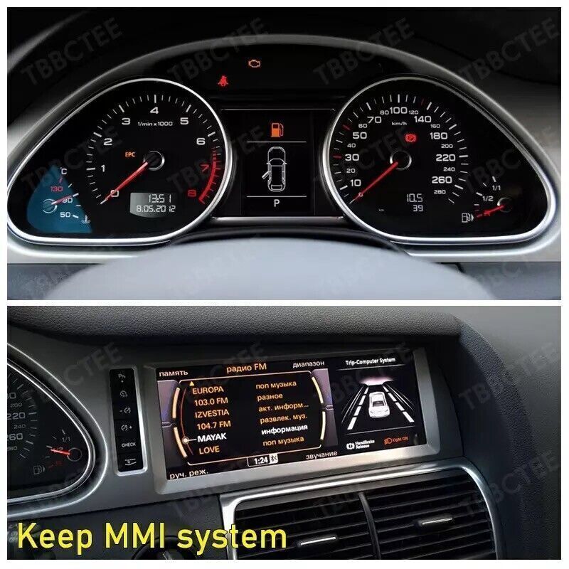 Android GPS Navigation 10.25 Touchscreen for Audi Q7 4L 3G Mmi RHD Bluetooth