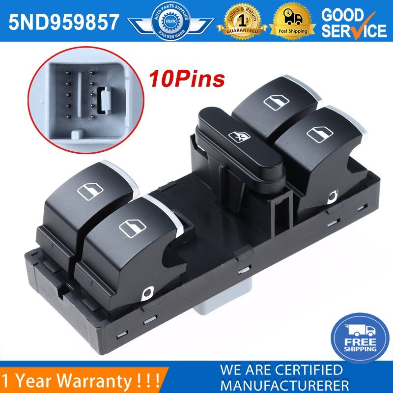 Applicable to for Volkswagen for Tiguan , for Golf , for Jetta CC, for Passat : Left front power window master control switch
