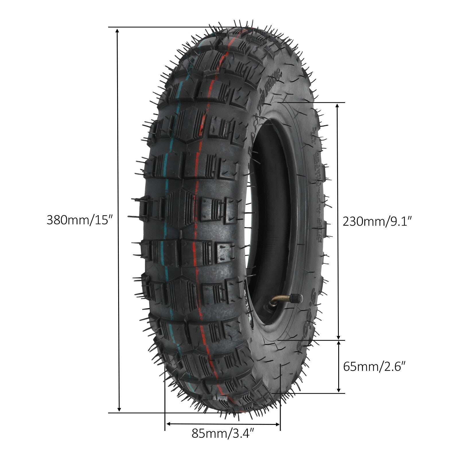 2-Piece Off-Road 3.50-8 Tire Tubing for Honda Z50 Trail Pit Bikes/Electric Scooters for Lawns and Gardens
