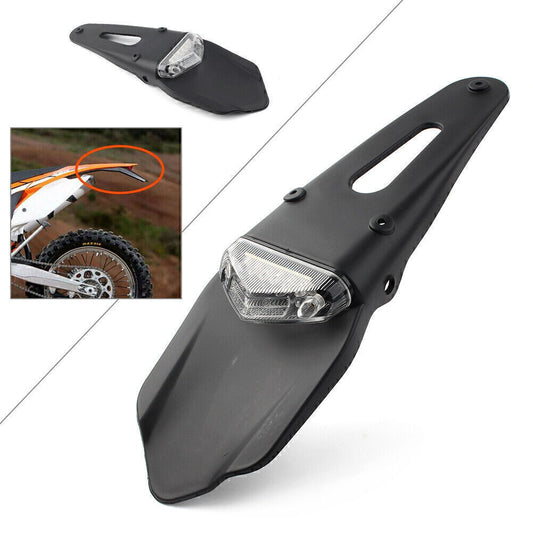 Universal Motorcycle Clear Lens Rear Tail Light Dirt Bike Fender LED Off-Road