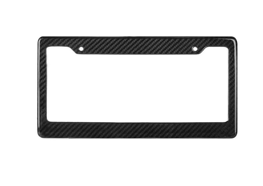 Car license plate frame cover, front and rear carbon fiber wide roof, suitable for Dodge