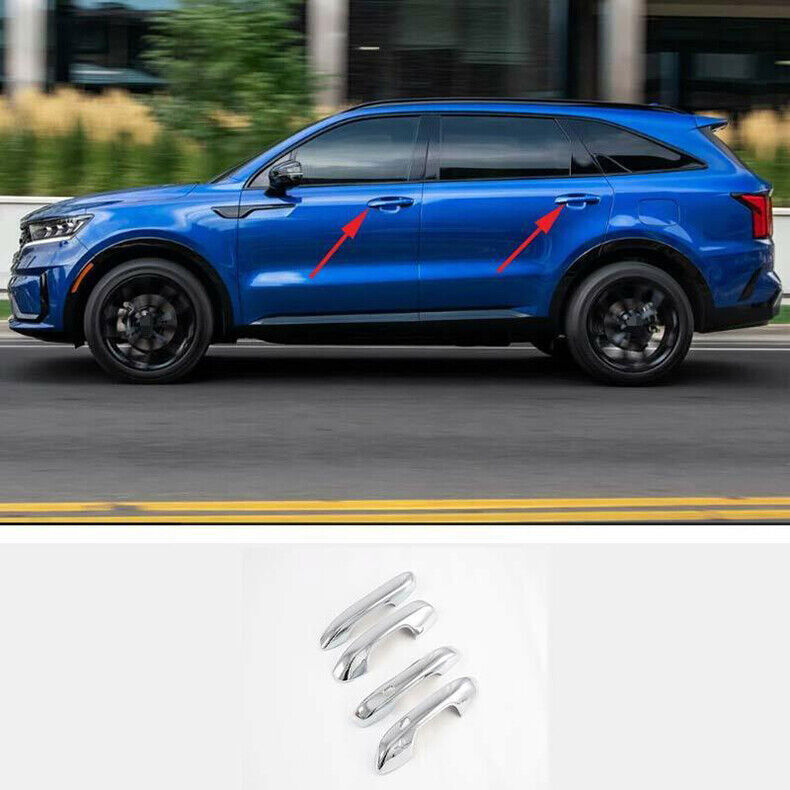 for Kia Sorento 2021-23 ABS Chrome Exterior Side Door Handle Moulding Cover Trim