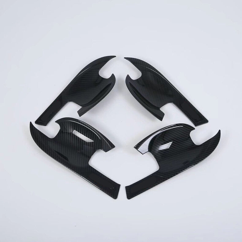 for Hyundai Kona 2018-2022 Carbon Fiber Car Side Door Bowl Molding Cover Trim 4x