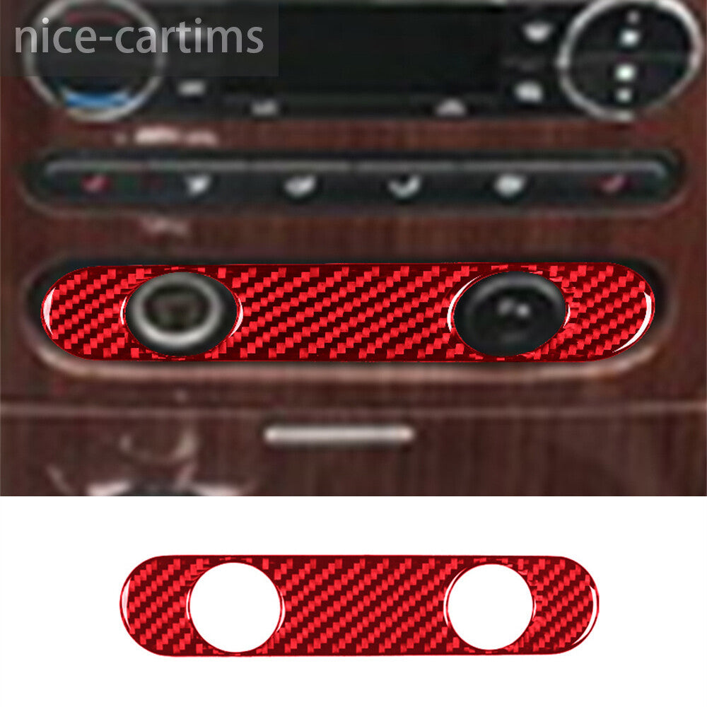 Red Carbon Fiber Center Cigarette Lighter Panel Cover for Ford F-150 FX4 04-08 B