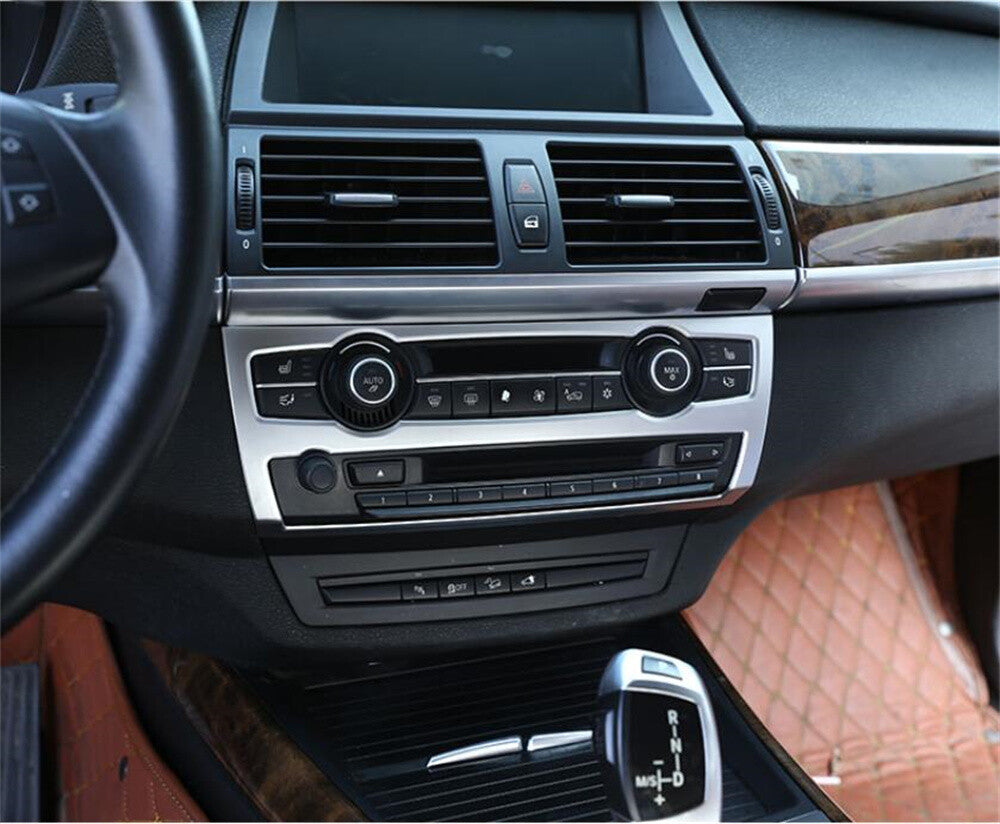 Silver ABS Air Conditioner Volume Button Switch Trim for BMW X5 E70 X6 E71 08-13