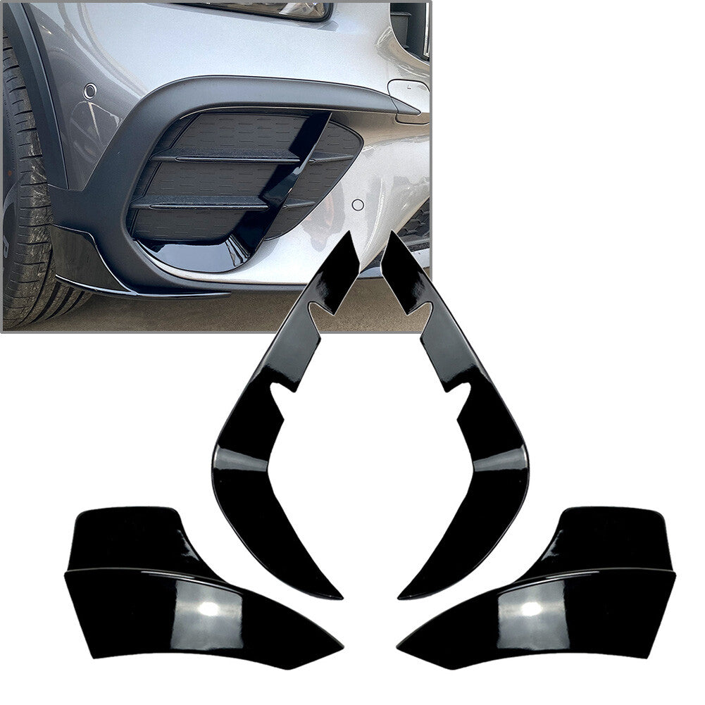 Front Bumper Canards Lip Splitter Fins ip Splitter for Mercedes-Benz GLB-Class
