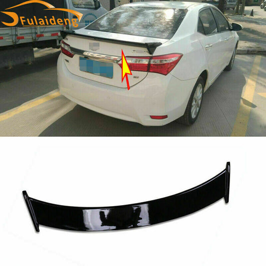 for Toyota for Corolla Sedan 2014-2018 Glossy Black Rear Trunk Spoiler Tail Wing Lip