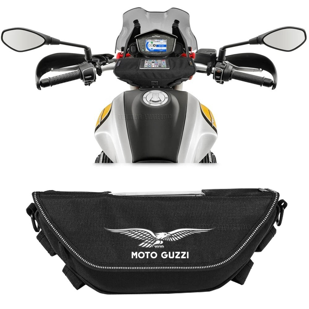 Waterproof Motorcycle Handlebar Travel Bag Storage Bag For Moto Guzzi V9 Roamer