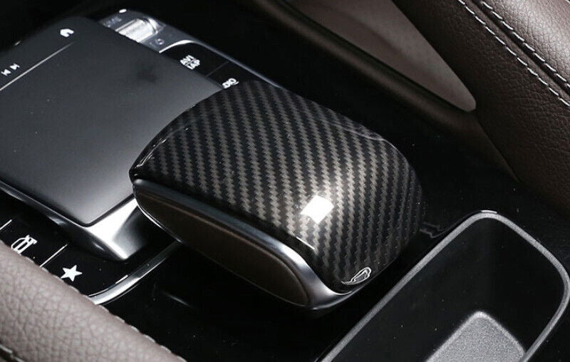 for Benz GLE GLS 2020-2022 Carbon Fiber Car Central Console Gear Shift Knob Trim