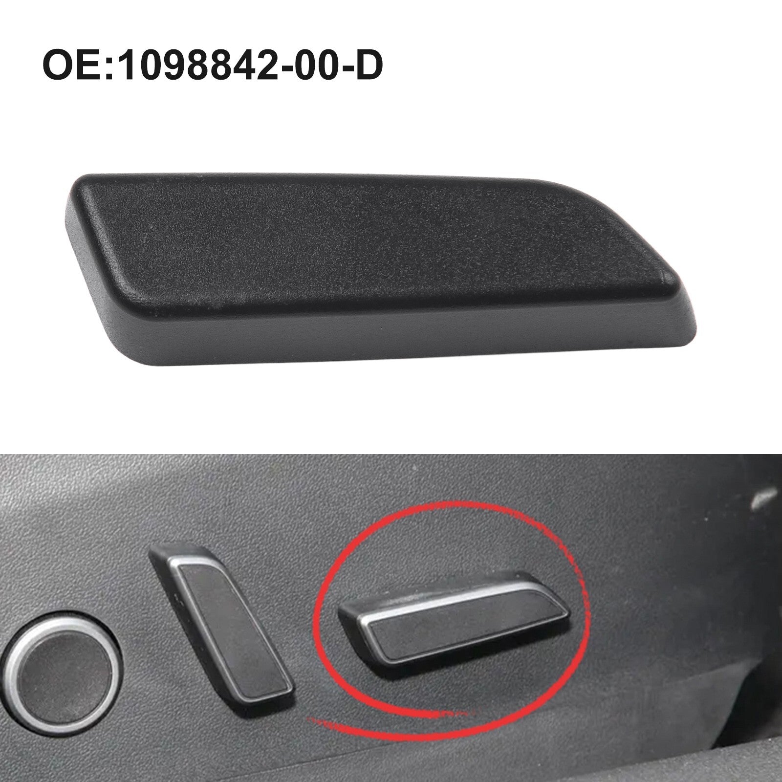 Switch Button Seats Forward 1098840-00-D Left-hand Drive Black Main Driver