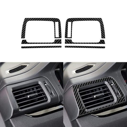 6X Carbon Fiber Front Door Air Vent Frame Trim for Honda Ridgeline 2017-2020