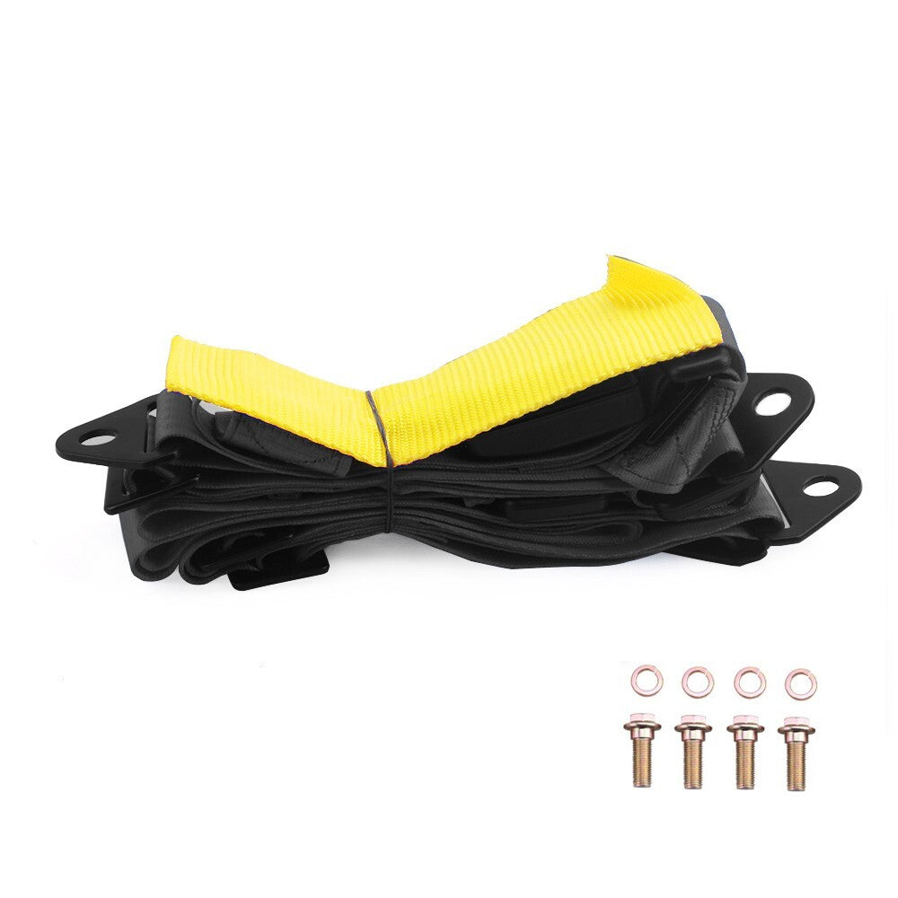 2 4 Point Go-Kart Racing Harness Universal for Seat Belt Safety Strap UTV ATV Black