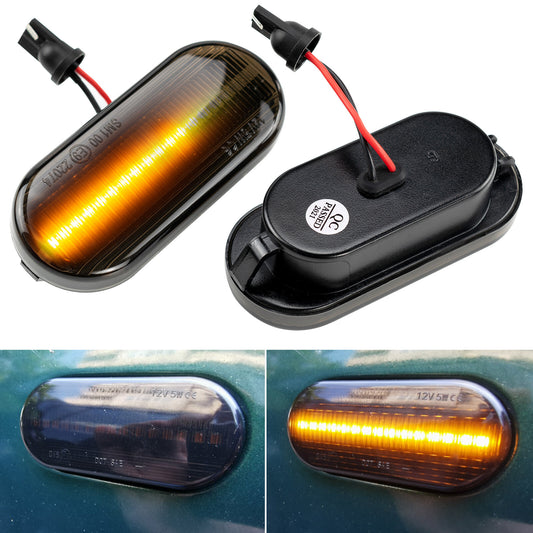 for VW T5 Dynamic Smoked Flowing LED Side Marker Signal Light Indicator Repeater