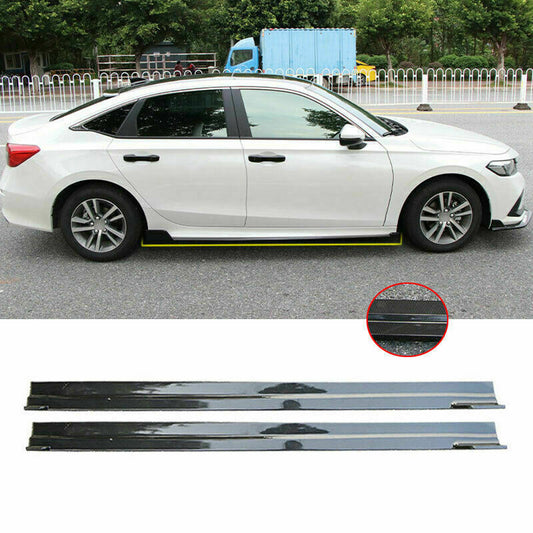 for Honda for Civic 2022-2023Carbon Fiber Side Skirts Extension Spoiler Lip Splitter