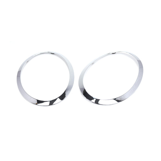 FOR F55 F56 F57 for MINI COOPER HEADLIGHT TRIM RING SET LEFT and RIGHT CHROME SLIVER
