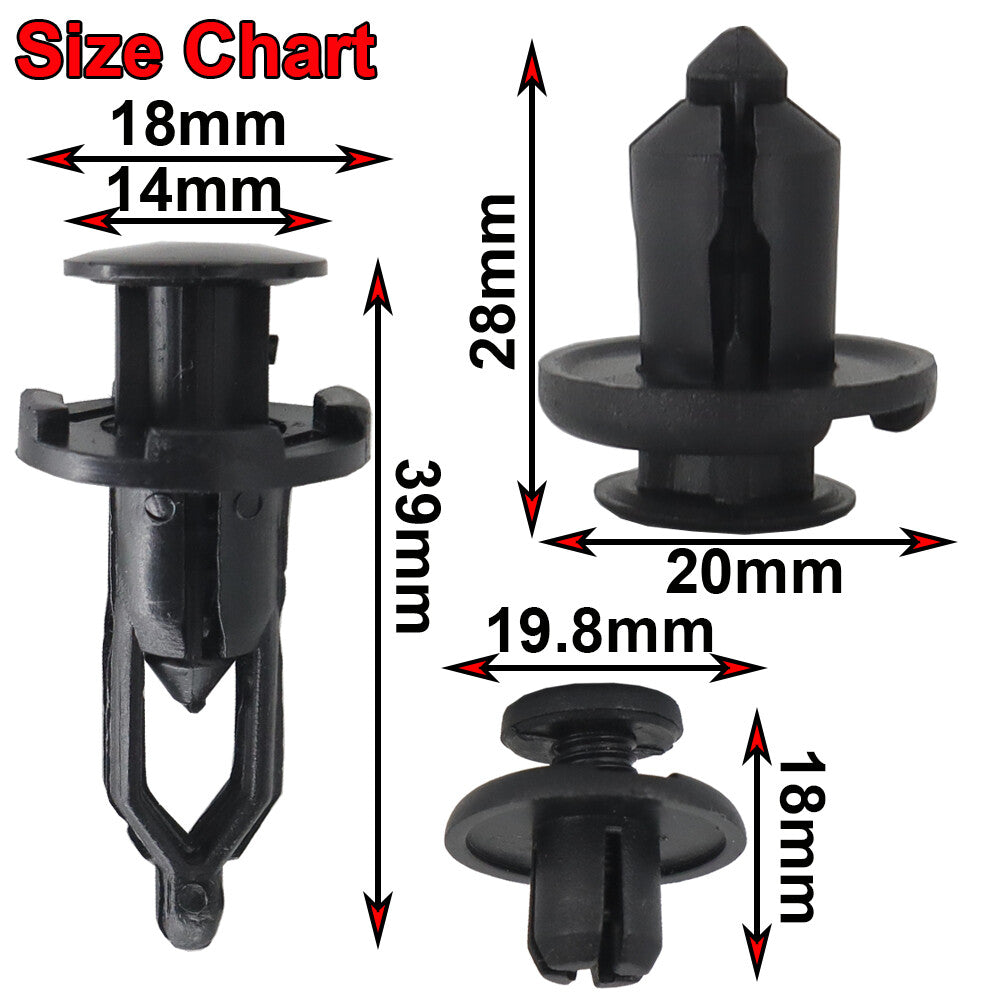 30x mounting clips for Honda screws interior trim bumper holder
