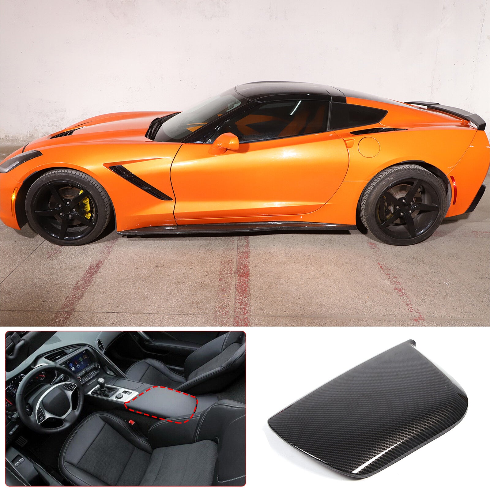 Black dashboard storage tray with phone holder for Toyota Tenderloin 07-21