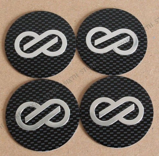 4-Piece Set of 60mm Advan Racing Black Wheel Center Caps, Hub Caps, Badges, Decals, Badges