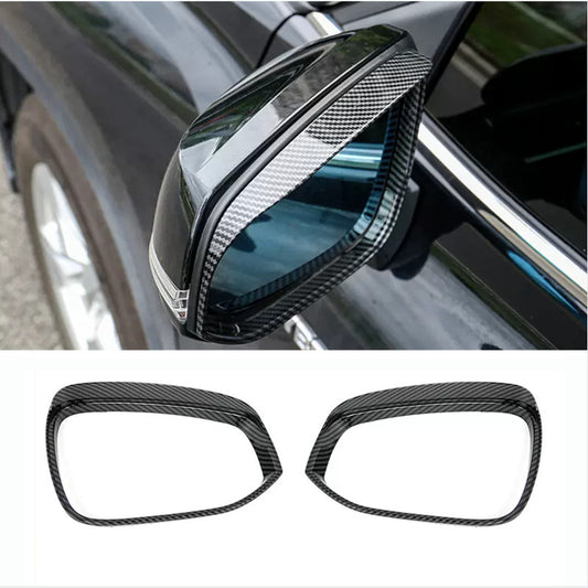 for Toyota Highlander 2015-2019 Carbon Fiber Rearview Mirror Rain Eyebrow Trim