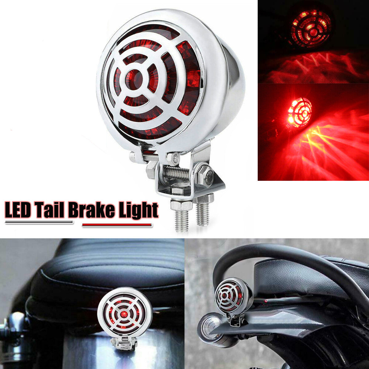 Motorcycle LED rear stop brake taillights suitable for Harley Cafe Racer Bobber Chopper