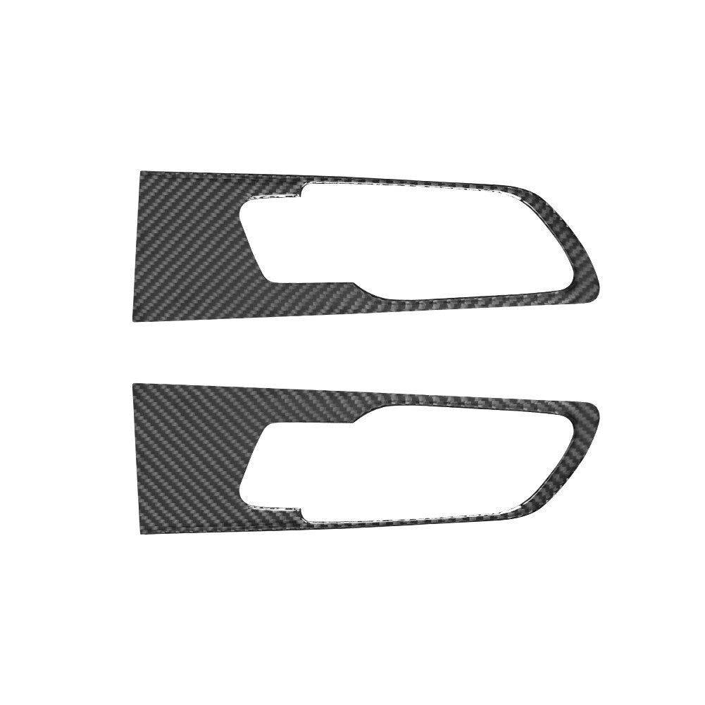 2X Carbon Fiber Rear Door Handle Frame Cover Trim for Ford Ranger 2019-2022