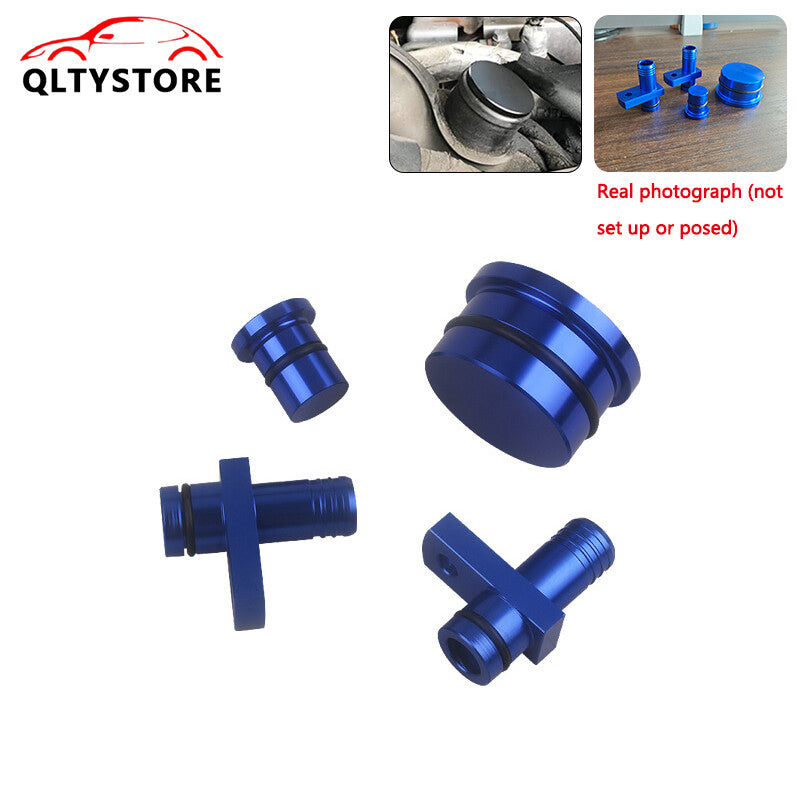Reroute Resonator Kit Replacement For GM Duramax 6.6L 2004.5-2010 Blue
