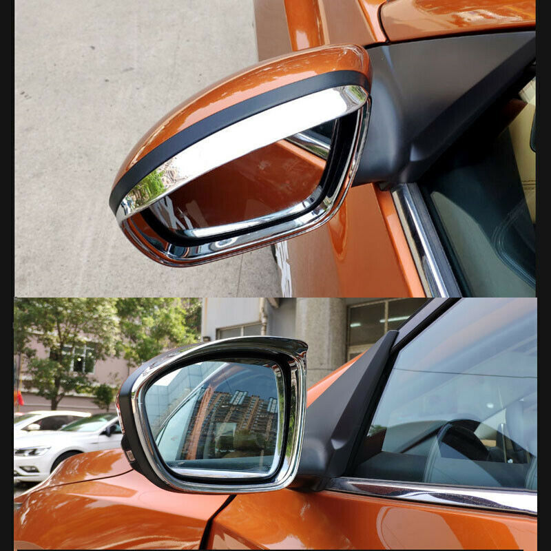 2X ABS Chrome Rearview Mirror Rain Eyebrow Frame Trim for Nissan Sentra 20-2023