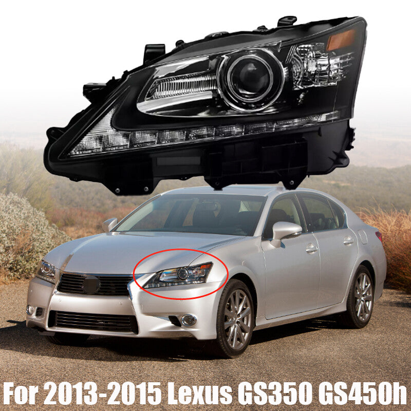 Driver Side For 13-15 for Lexus GS350 GS450h HID w/o AFS LED DRL Projector Headlight